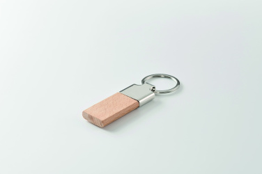 Logotrade corporate gift image of: Key ring with rubber wood