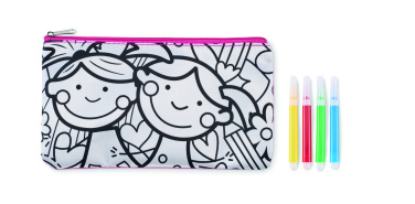 Logo trade advertising products image of: Pencil case with markers