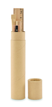 Logo trade promotional merchandise image of: Paper tube stationery set