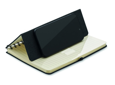 Logo trade promotional giveaways image of: A5 notebook with phone holder