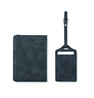 Logo trade promotional giveaways image of: Passport and luggage tag set