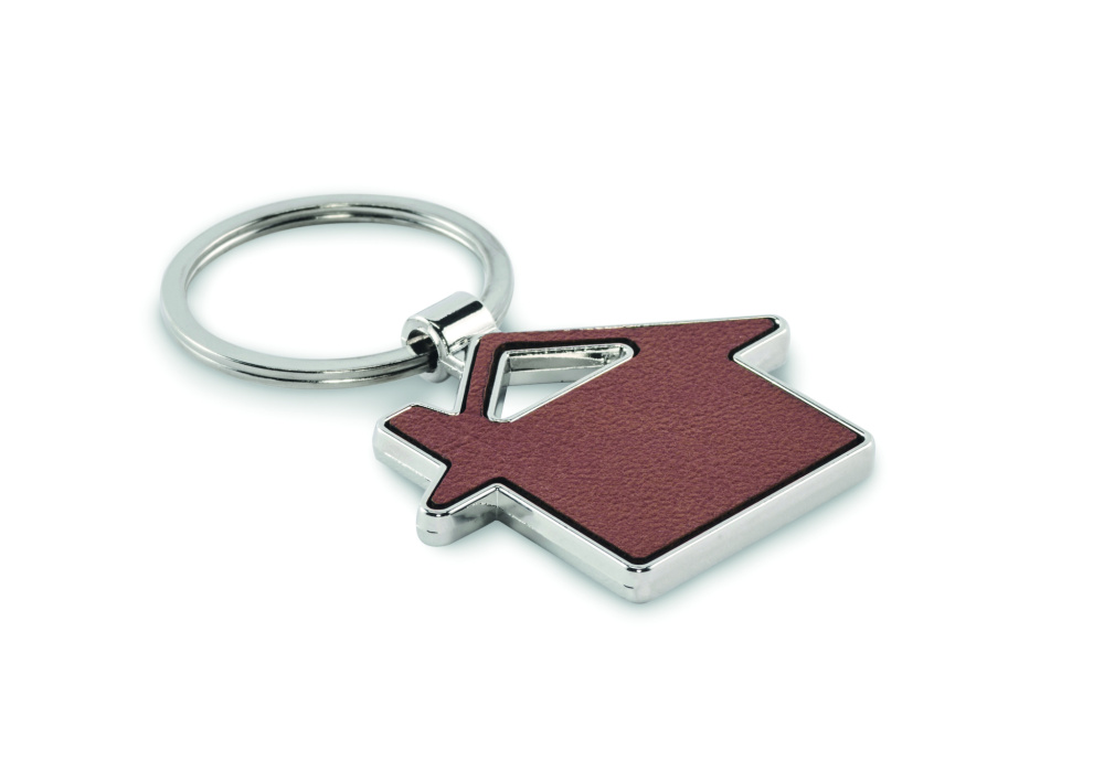 Logo trade business gift photo of: House shaped key ring