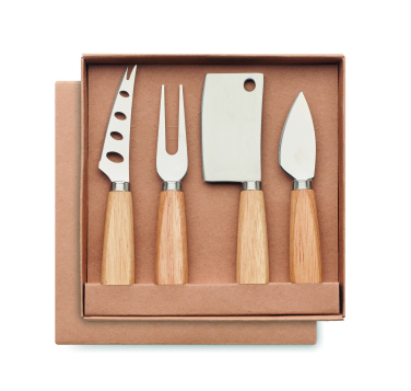 Logo trade promotional item photo of: Set of 4 cheese knives