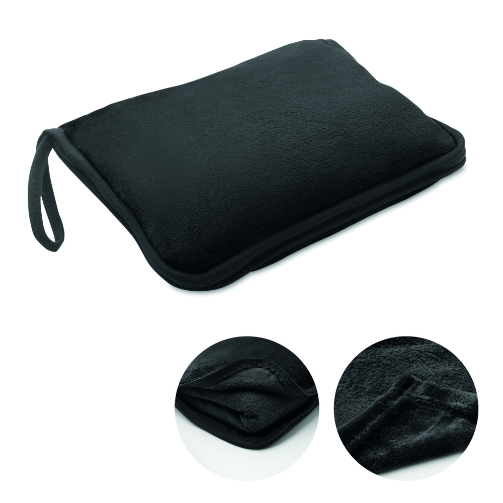 Logo trade promotional items image of: 2 in 1 travel blanket set