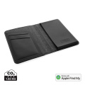 Trackmate RCS rpolyester passport holder worldwide locating, black