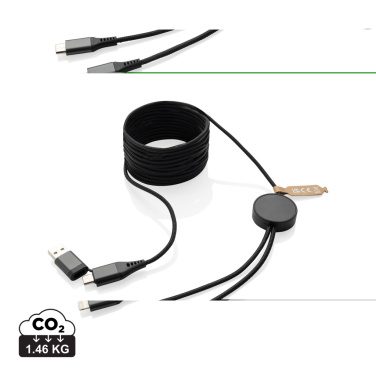 Logo trade promotional giveaway photo of: Terra RCS recycled PET 3 meter  4-in-1 cable