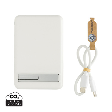 Logotrade promotional items photo of: Zen RCS rplastic 5000 mah 5W magnetic bamboo powerbank