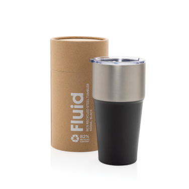 Logo trade promotional merchandise image of: Fluid RCS certified recycled steel tumbler 500ml