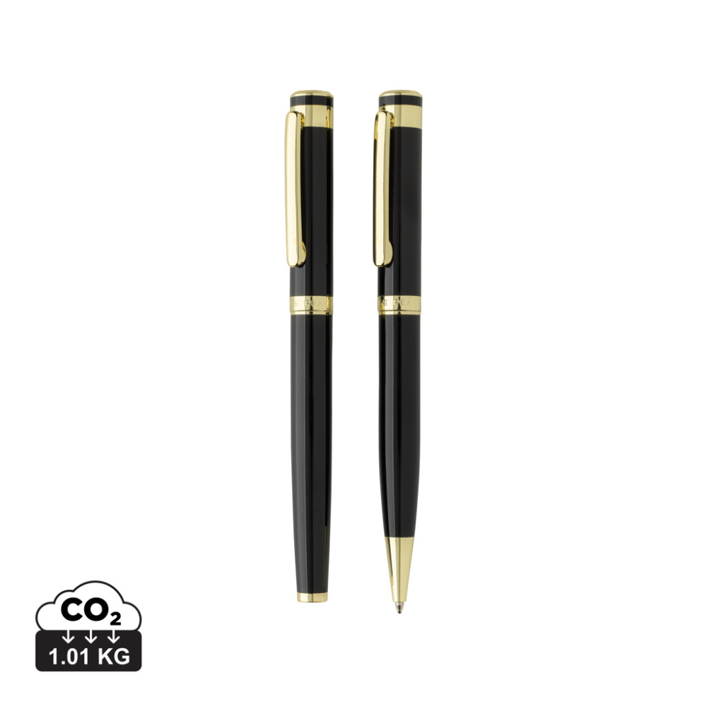 Logotrade corporate gifts photo of: Swiss Peak Luca RCS recycled brass deluxe pen set