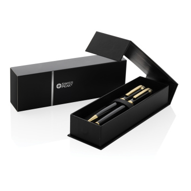 Logo trade corporate gifts picture of: Swiss Peak Luca RCS recycled brass deluxe pen set