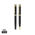 Swiss Peak Luca RCS recycled brass deluxe pen set, black