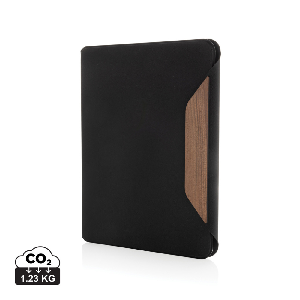 Logotrade promotional product image of: Teri AWARE™ RPET and walnut A4 portfolio