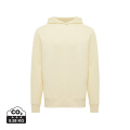 Iqoniq Yengo recycled cotton hoodie with sidepockets, cream yellow