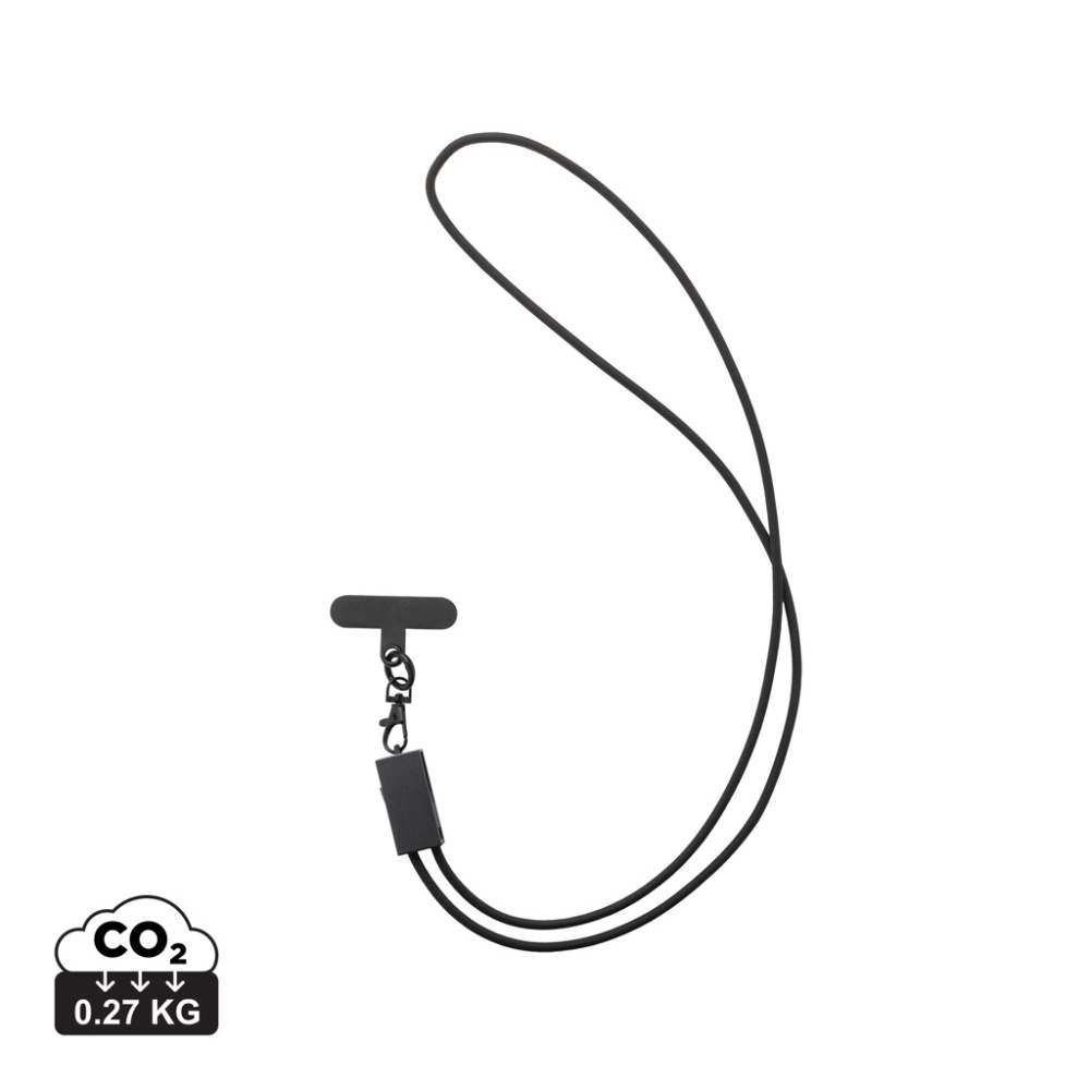 Logo trade promotional giveaways picture of: Terra RCS recycled PET phone cord with dual charge cable