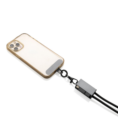 Logotrade promotional item picture of: Terra RCS recycled PET phone cord with dual charge cable