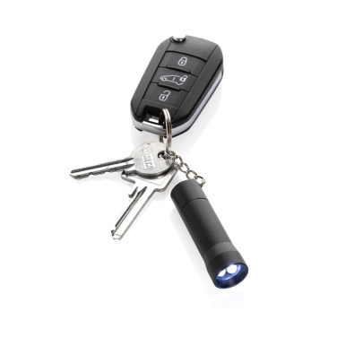 Logo trade promotional gifts image of: Flash RCS recycled aluminium keychain torch