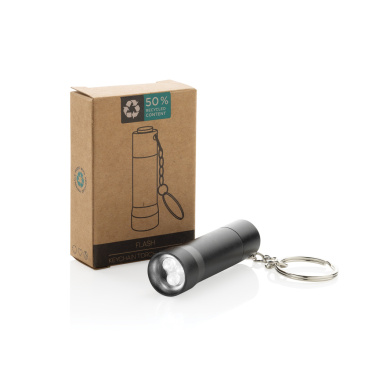 Logotrade promotional merchandise photo of: Flash RCS recycled aluminium keychain torch