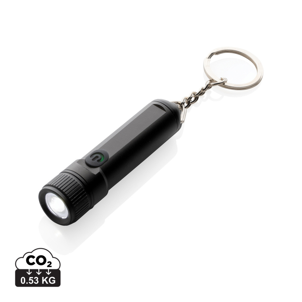 Logo trade promotional items picture of: Gear X rechargeable ultra bright keychain torch