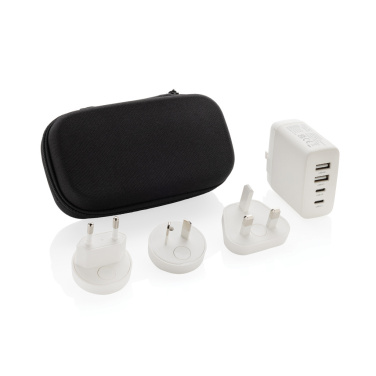 Logo trade promotional merchandise picture of: TravelCharge Pro RCS rplastic travel charger with USB C