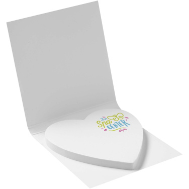 Logotrade advertising product image of: Sticky-Mate® soft cover heart-shaped sticky notes