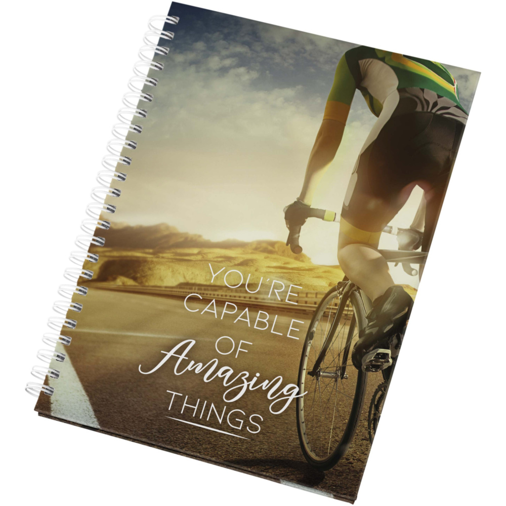 Logo trade promotional giveaways picture of: Desk-Mate® A5 hard cover undated diary