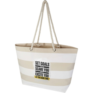 Logo trade promotional items image of: Florida 270 g/m² GRS recycled beach tote bag 18L