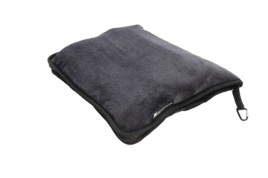 Logo trade promotional gift photo of: Blanket and pillow 2 in 1 AMIATA Schwarzwolf