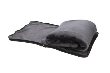 Logotrade promotional giveaway image of: Blanket and pillow 2 in 1 AMIATA Schwarzwolf