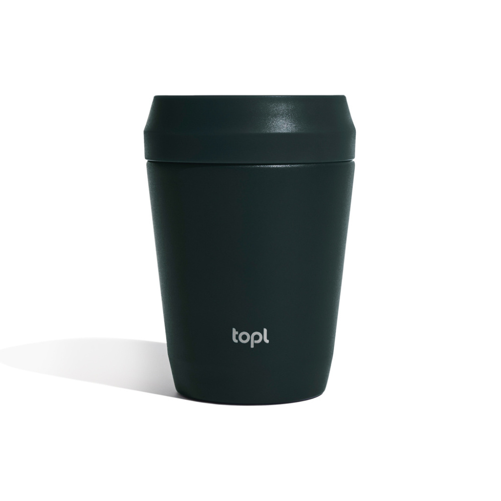 Logotrade promotional giveaway picture of: Topl Recycled Steel To Go Tumbler Patented 360 Lid 235ml