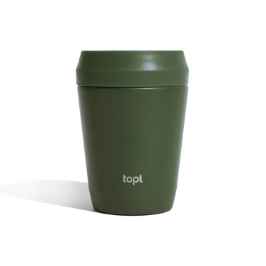 Logo trade promotional products image of: Topl Recycled Steel To Go Tumbler Patented 360 Lid 235ml