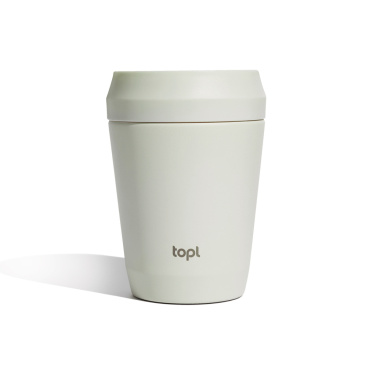 Logo trade promotional merchandise picture of: Topl Recycled Steel To Go Tumbler Patented 360 Lid 235ml