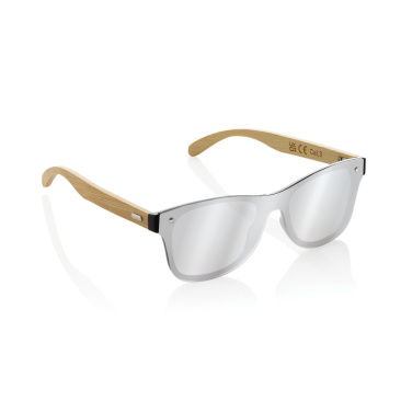 Logo trade promotional item photo of: Prism RCS recycled plastic sunglasses with bamboo frame