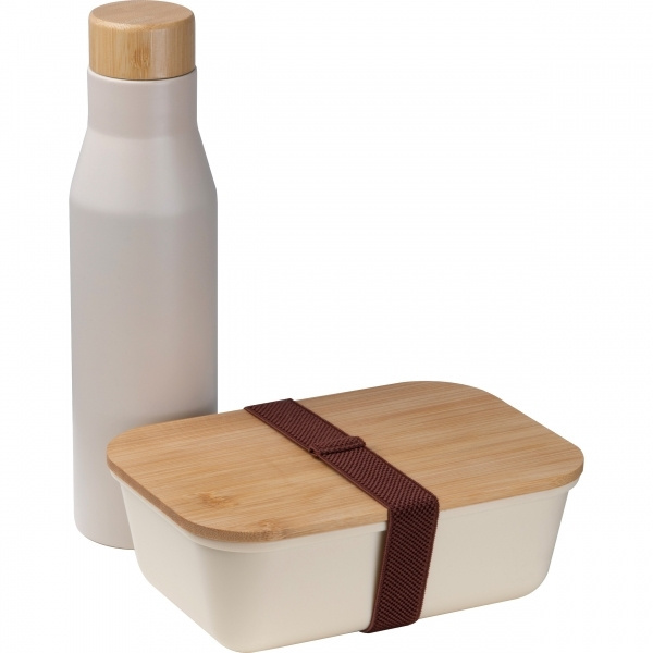 Logo trade promotional gifts picture of: Set Lunchbox with stainless steel bottle Toronto