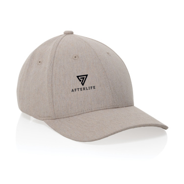 Logo trade advertising product photo of: Milo AWARE™ recycled heather 6 panel cap 200gr
