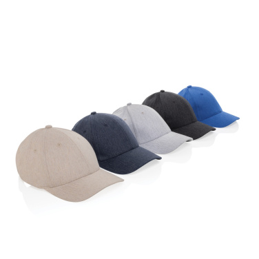 Logo trade corporate gift photo of: Milo AWARE™ recycled heather 6 panel cap 200gr