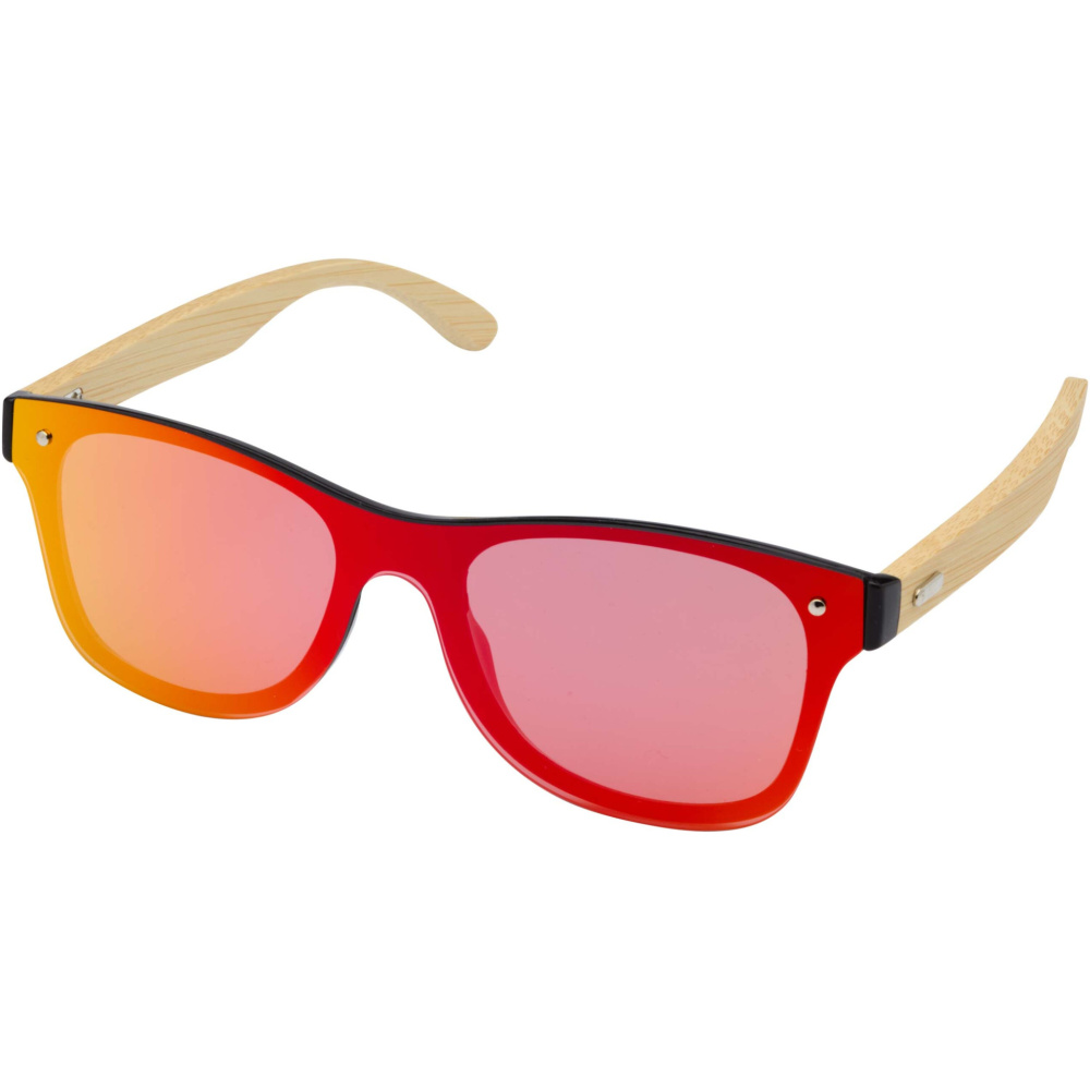 Logo trade promotional items image of: Tan sunglasses with bamboo temples