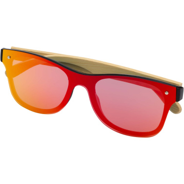 Logotrade promotional item picture of: Tan sunglasses with bamboo temples