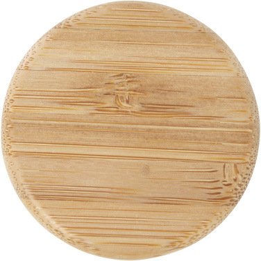 Logotrade promotional merchandise picture of: Lume 500 ml matte soda lime glass bottle with bamboo lid