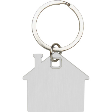 Logo trade promotional items image of: Nook house-shaped keychain
