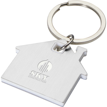 Logo trade promotional gifts image of: Nook house-shaped keychain