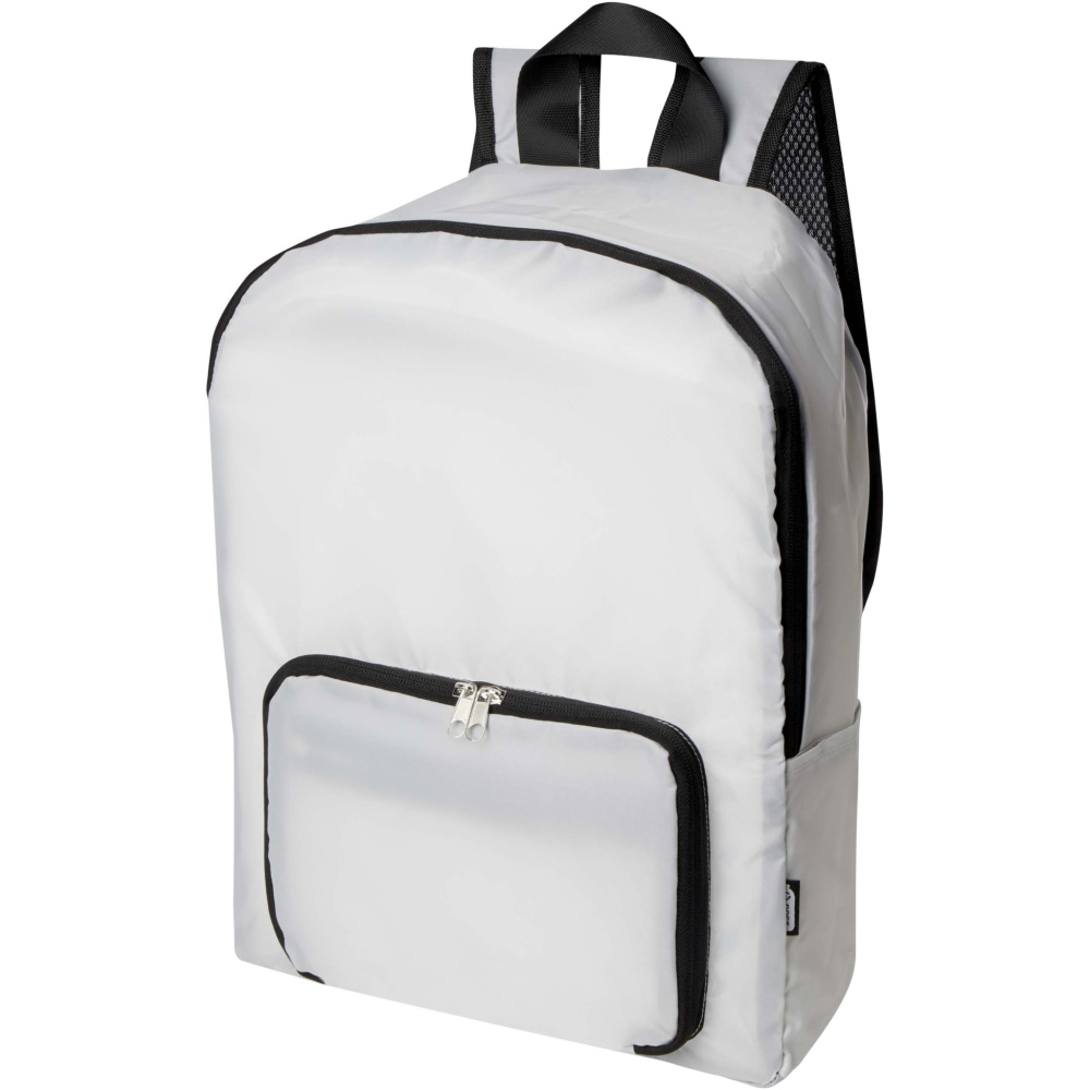 Logo trade advertising products picture of: EcoFold RPET foldable backpack 15L