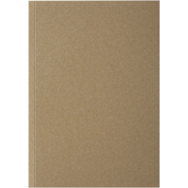 Logo trade promotional merchandise picture of: Novella Austen A5 recycled soft cover kraft notebook - 50 sheets 