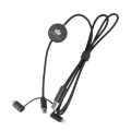Cable 4in1 with illuminated logo - LH-ZM02, black