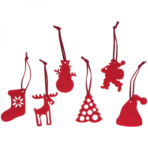 Logo trade promotional item photo of: 6-piece Christmas tree decorations FERGUS