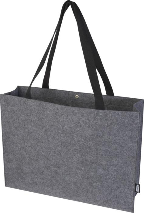 Logo trade promotional giveaways image of: Felta GRS recycled felt gusset tote bag 20L