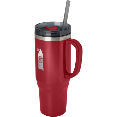 Logotrade promotional merchandise image of: Melbourne 1200 ml RCS certified insulated tumbler with straw
