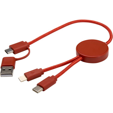 Logotrade promotional product picture of: Citala 5-in-1 recycled plastic 30 cm data sync and 27W fast charge cable
