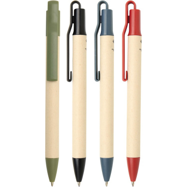 Logo trade promotional gift photo of: Liliana sugarcane paper ballpoint pen (blue ink)