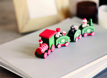 Logo trade promotional item photo of: Wooden Christmas train