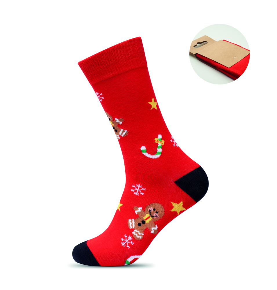 Logo trade promotional merchandise photo of: Pair of Christmas socks M